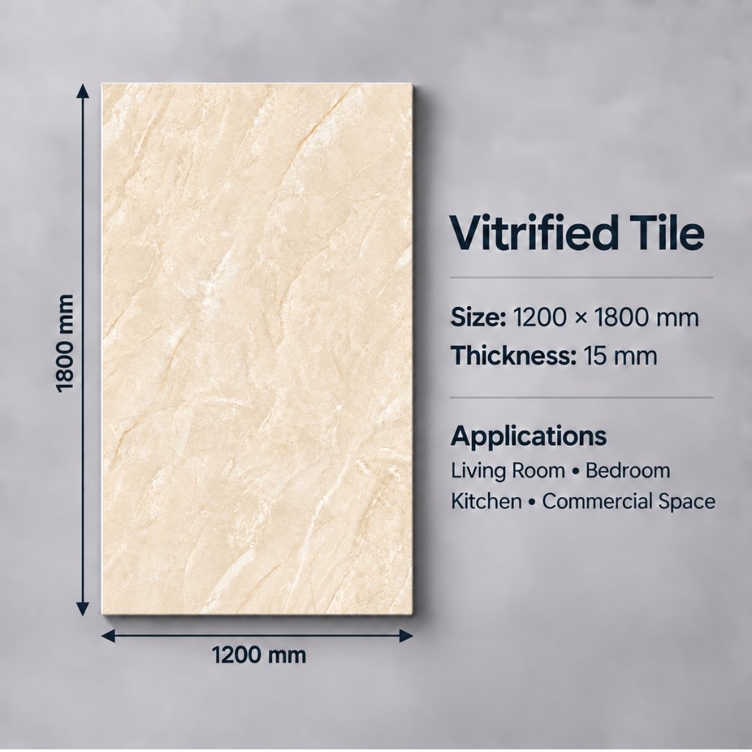 AL Jupiter Crema Marble & Stone Living Area Tiles - My Home Studio